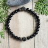 Wholesale Obsidian Bracelet Diamond Facet Gem Bracelet