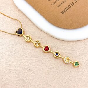 Xl5172 love hexagon necklace gold