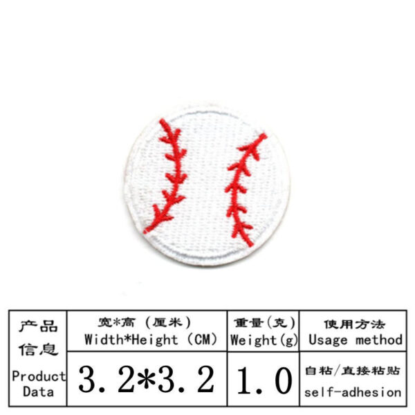 Wholesale Cartoon football basketball rugby baseball embroidered patches