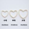 Wholesale 10pcs pearl hollow large love heart straight hole pearl DIY beads