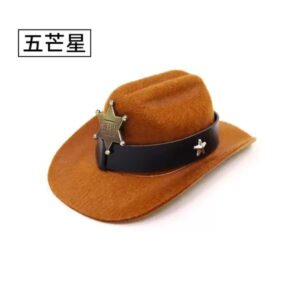 Brown cowboy hat retro official / L code