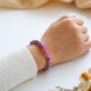 Wholesale Butterfly Purple Emperor Stone Bracelet 8mm Natural Stone