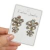 Wholesale Alloy Inlaid Zircon Flower Color Earrings