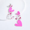 Wholesale Valentine's Day Earrings Heart-Shaped Mirror Acrylic Earring Personalized Earrings