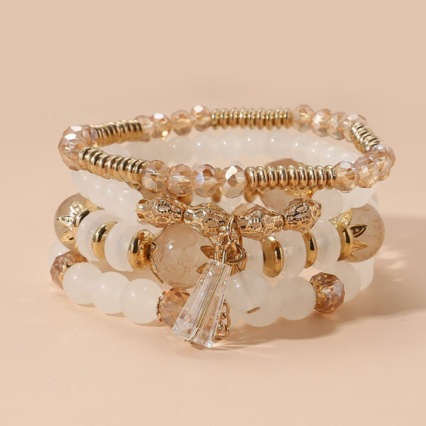 Wholesale Bohemian Crystal Beaded Bracelet suit Colorful Multi-layer Bracelet