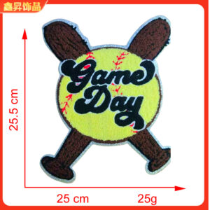 Hot melt glue*fluorescent green*letter ball*baseball gameday*height 25.5*25cm