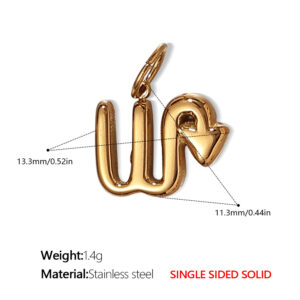 Pj431g10 scorpio gold solid pendant