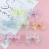 Wholesale 10pcs Colored jelly colored butterfly bow acrylic beads