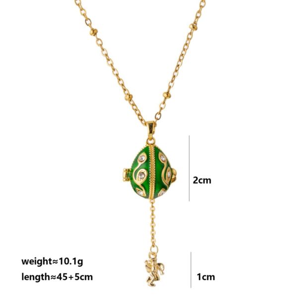 Wholesale Easter eggs can open angel necklaces