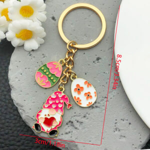 Ls264-valentine's day pink love hat dwarf keychain-11g [1 piece]
