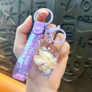 Purple-oiled small conch pendant