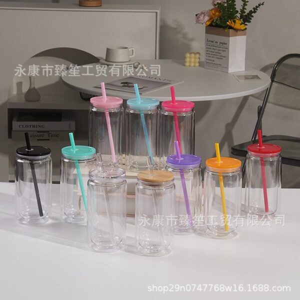 Wholesale Double-Layer Environmentally Friendly Pc Plastic Cup 16oz Water Cup