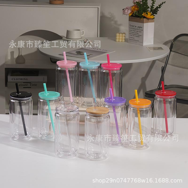 Wholesale Double-Layer Environmentally Friendly Pc Plastic C 16oz Water C