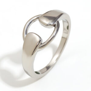 Stretch sports shape ring-steel color / No. 6