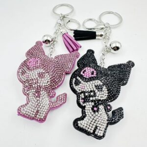 Wholesale 12pcs Cartoon Hot Diamond Keychain Diamond Crystal Star Keychai OLY Exclusive