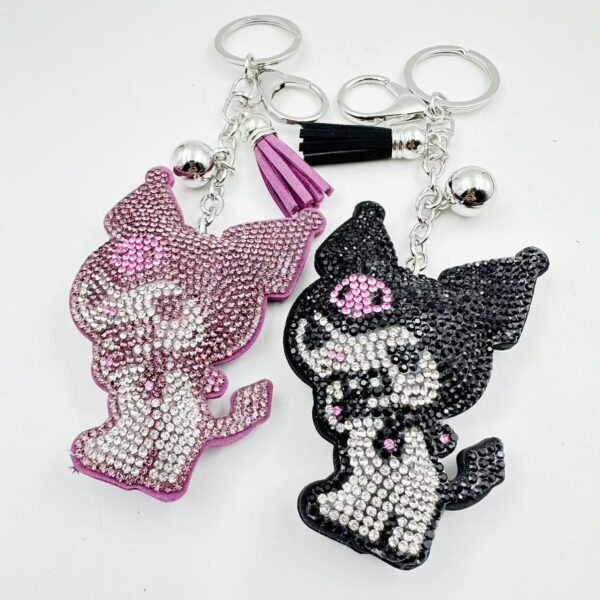 Wholesale 12pcs Cartoon Hot Diamond Keychain Diamond Crystal Star Keychai OLY Exclusive