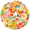 Wholesale 50pcs snacks Guandong boiled pudding Rice and vegetable roll graffiti sticker