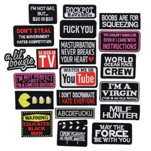 Wholesale English entry humorous letter cartoon embroidery DIY Patches