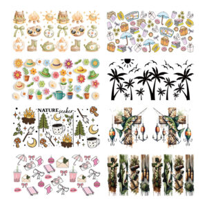 Wholesale Uv Transfer Sticker Glass Cup Crystal Label Crystal Sticker Cross-Border Exclusive for 16oz Glass Cup Special Sticker 23Cmx11Cm