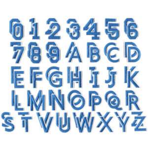 Blue letters + numbers set of 72