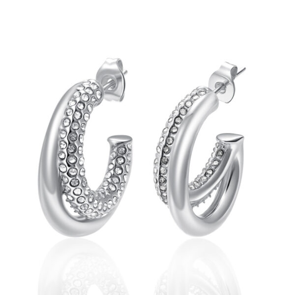 O1CN01hy6Kl81FRimm1KUKF_2218660980484-0-cib Wholesale Hoop Earrings Simple Earrings Elegant Stainless Steel Stud Earrings