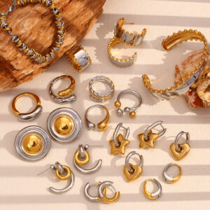 Three-layer twist ring spiral opening ring-two colors