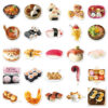 Wholesale 50 Cute Cartoon Sushi Japanese Food Doodle Stickers