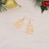 Wholesale Gold openwork number 2026 earrings
