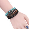 Wholesale Creative Beaded Double Crown Spaced Bead Bracelet