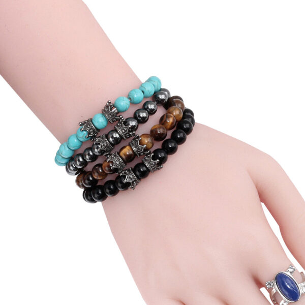 Wholesale Creative Beaded Double Crown Spaced Bead Bracelet