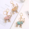Wholesale Cute Elephant Keychain Pendant Metal Creative Cartoon Gift