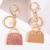Wholesale Creative handbag cartoon inlaid with rhinestones Metal Keychain