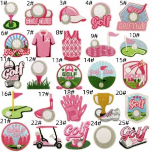 Pink golf cloth patch set 25 pieces