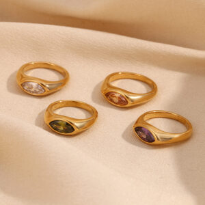 Wholesale Diamond-encrusted eye zircon seal ring