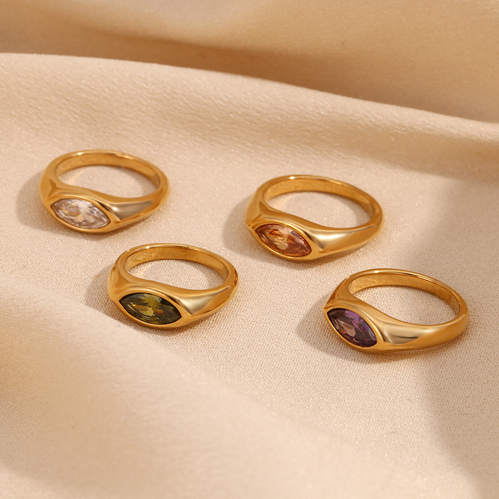 Wholesale Diamond-encrusted eye zircon seal ring