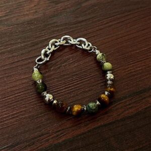 Wholesale Metal Splice Beaded Stainless Steel Bracelet