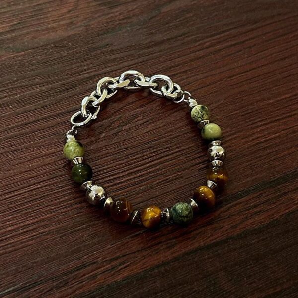 Wholesale Metal Splice Beaded Stainless Steel Bracelet