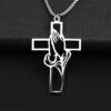Wholesale Prayer Cross Faith Gift Stainless Steel Pendant Necklace