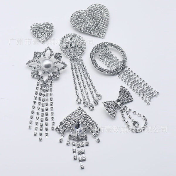 Wholesale Bow Water Diamond Crystal Chest DIY Patches