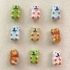 Wholesale Hand-painted ceramic color puppy Akita dog loose beads handmade DIY beaded bracelet necklace accessories
