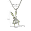 Wholesale Rabbit Luminous Pendant Women's Light Men's Luminous Accessories Stainless Steel Chain