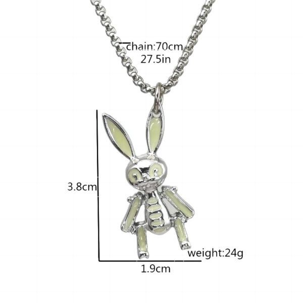 Wholesale Rabbit Luminous Pendant Women's Light Men's Luminous Accessories Stainless Steel Chain