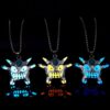 Wholesale Halloween Alloy Electroplating Demon Monster Luminous Necklace