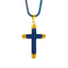 Wholesale Two-Tone Cross Necklace 316 Stainless Steel Necklace