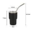 Wholesale 3-oz mini wine glass made of 304 stainless steel with straw and insulated cup