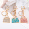 Wholesale Creative handbag cartoon inlaid with rhinestones Metal Keychain