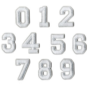 Set of 10 white numbers