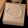 Wholesale Irregular smooth plain ring asymmetric bracelet