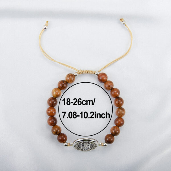 Wholesale Wooden Rosary Alloy Round Cross Bracelet
