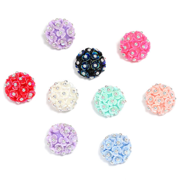 Wholesale 5pcs three-petal flower beads handmade DIY jewellery